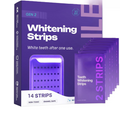 Teeth whitening strips box and packets, 14 strips, non-toxic, enamel safe, for white teeth