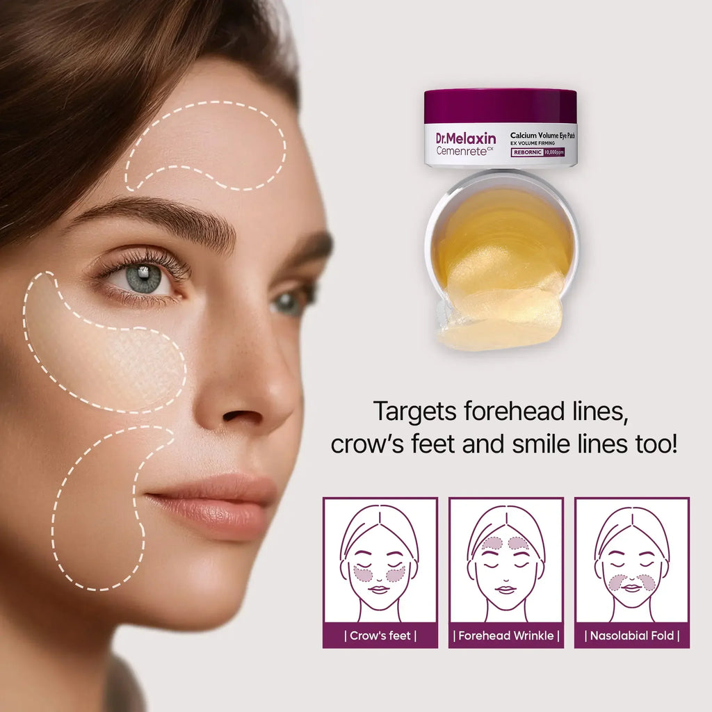 Collagen boost firming eye balm targeting forehead lines, crow’s feet, and smile lines
